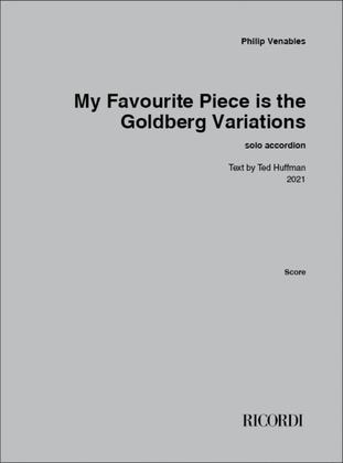 Book cover for My Favourite Piece is the Goldberg Variations