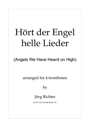 Book cover for Hört der Engel helle Lieder für Posaunenquartett