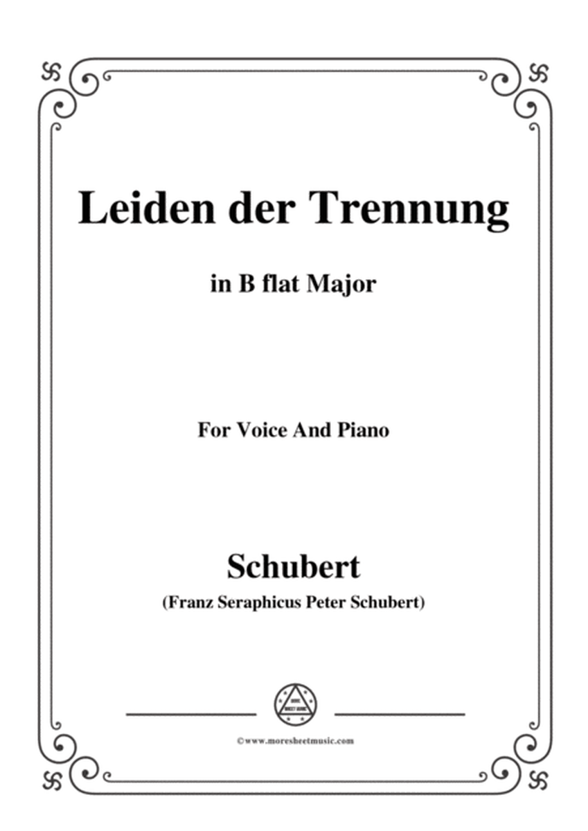 Schubert-Leiden der Trennung,in B flat Major,for Voice&Piano image number null