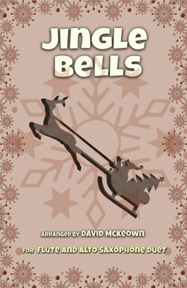 Book cover for Jingle Bells, Jazz Style, for Flute and Alto Saxophone Duet