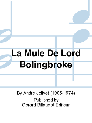 Book cover for La Mule De Lord Bolingbroke