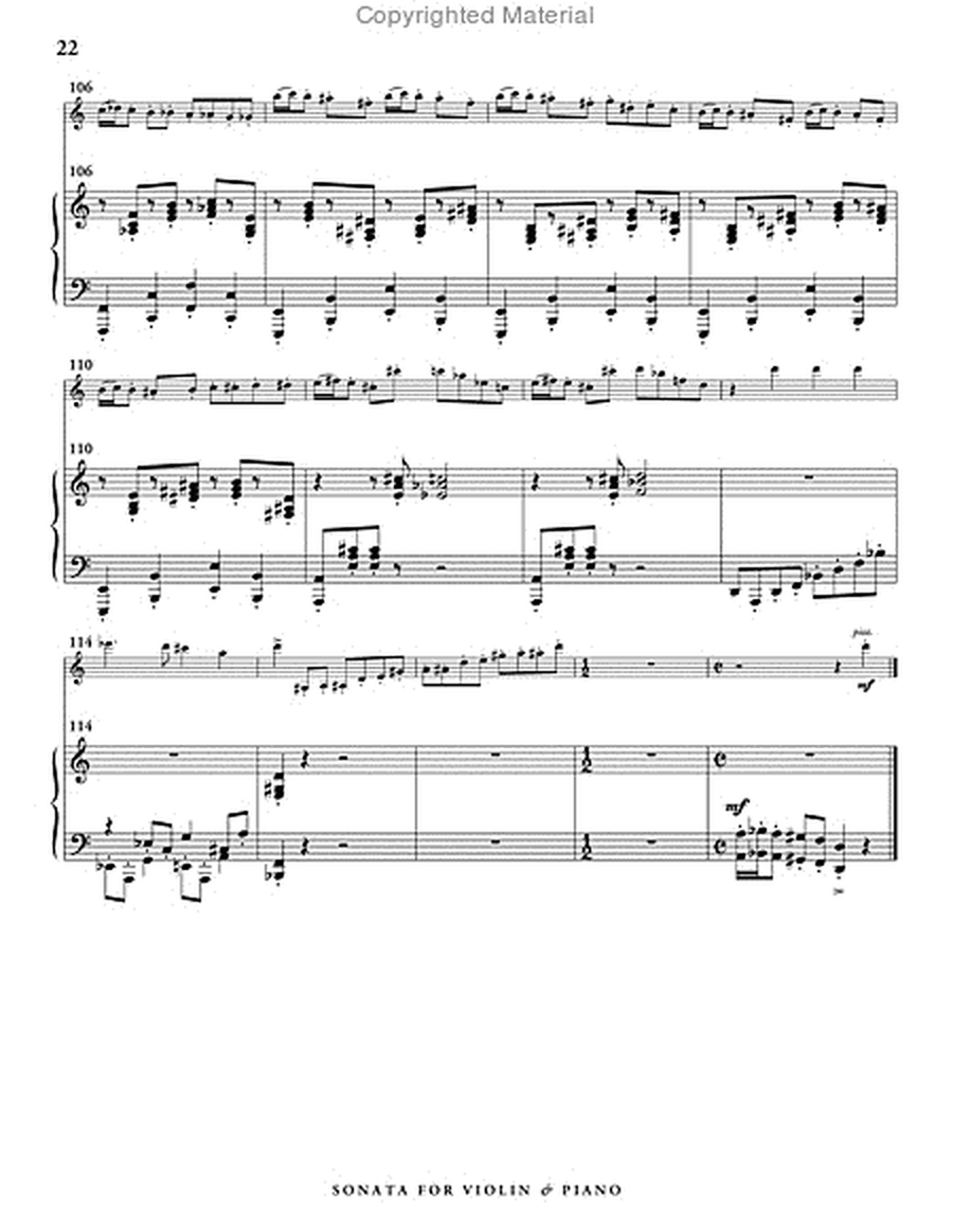 Sonata for Violin and Piano (score & 1 part) image number null