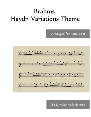 Book cover for Haydn Variations Theme - Flute Duet