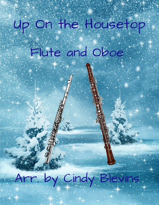 Book cover for Up On the Housetop, for Flute and Oboe Duet