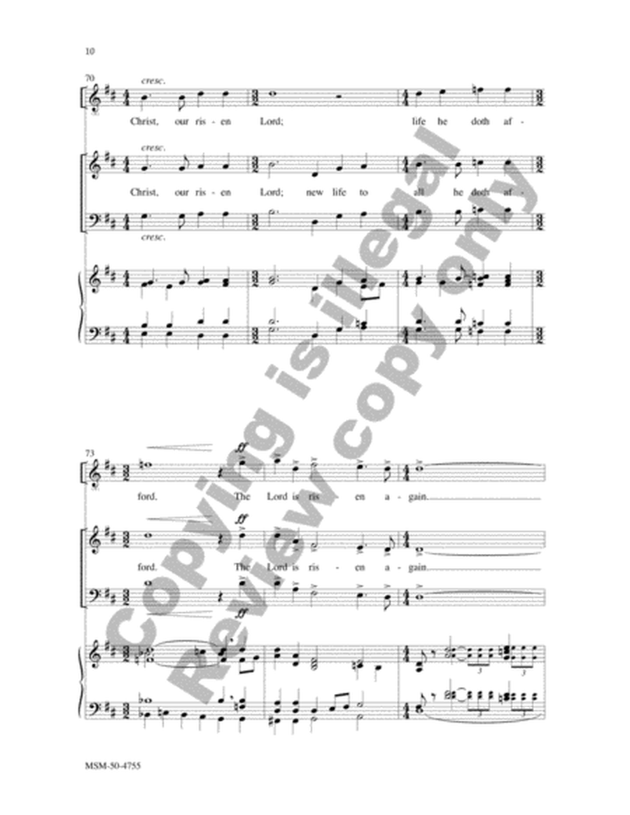 The Lord Is Risen Again (Choral Score) image number null