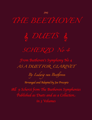 Book cover for The Beethoven Duets For Clarinet Scherzo No. 4