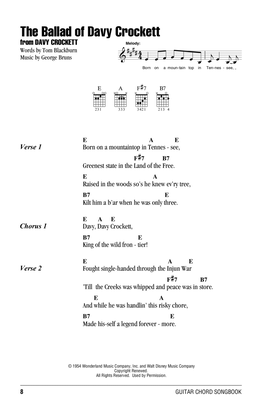 Book cover for The Ballad Of Davy Crockett (from Davy Crockett)