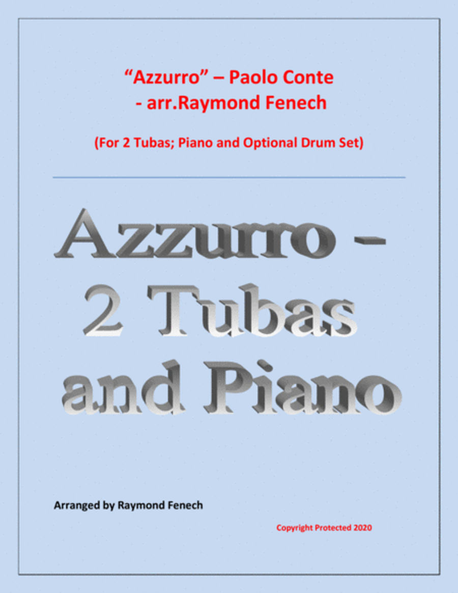 Azzurro - 2 Tubas; Piano and Drum Set - Chamber Music image number null