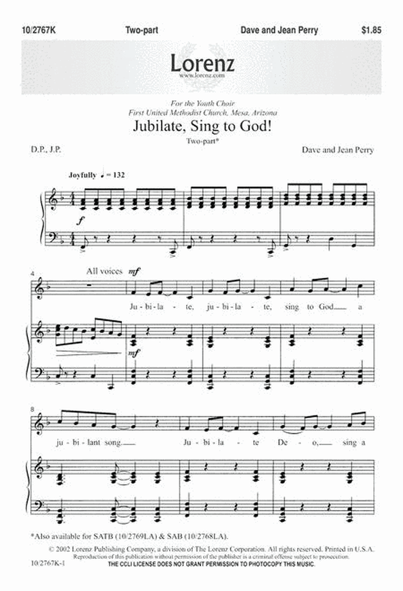 Jubilate, Sing to God image number null