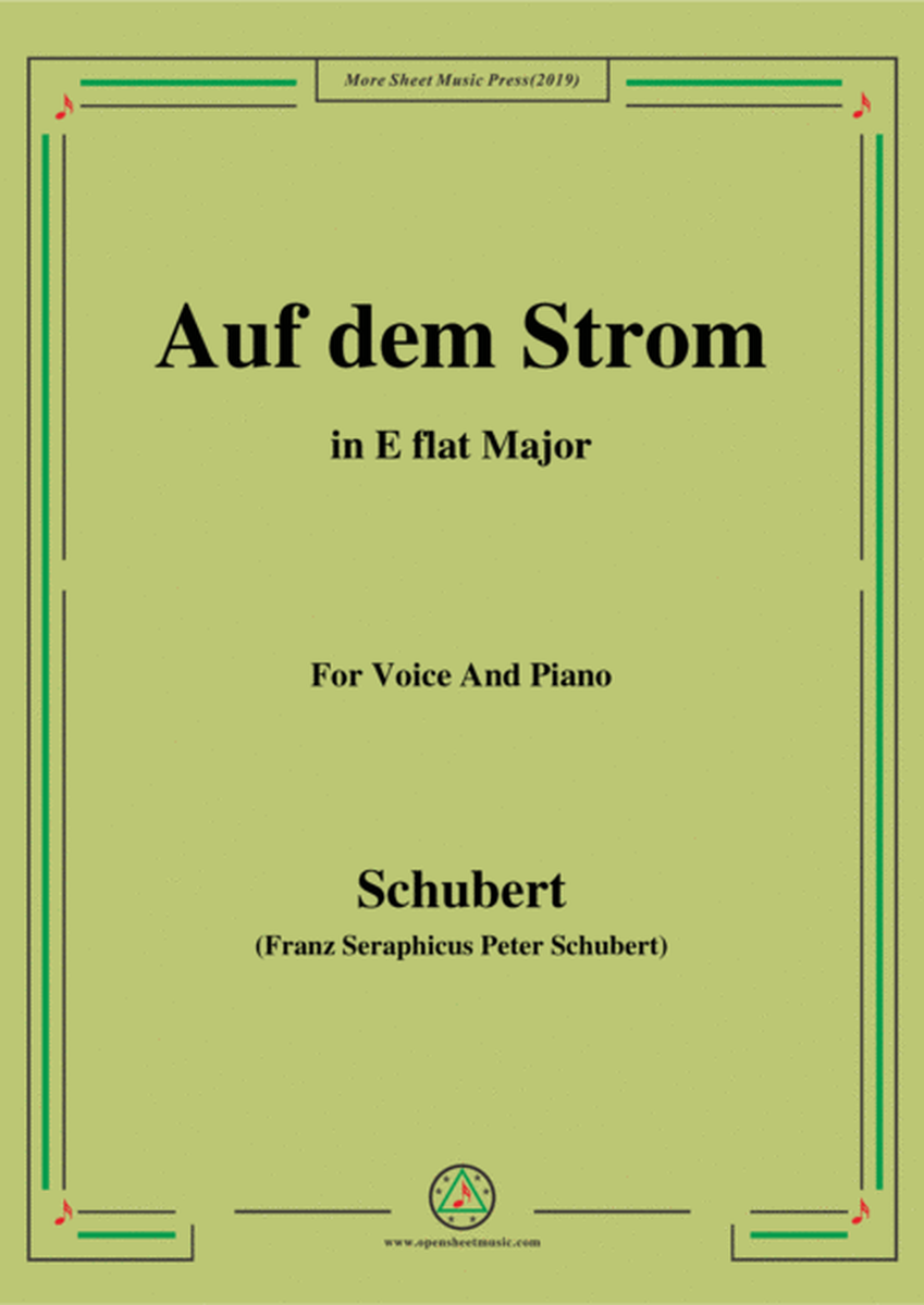 Schubert-Auf dem Strom,Op.119,in E flat Major,for Voice&Piano image number null