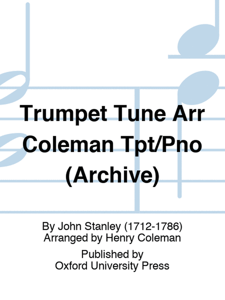 Trumpet Tune Arr Coleman Tpt/Pno (Archive)