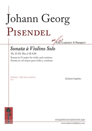 Book cover for Pisendel. Sonata for Violin and continuo in G major (New Violin Sonata No.1)