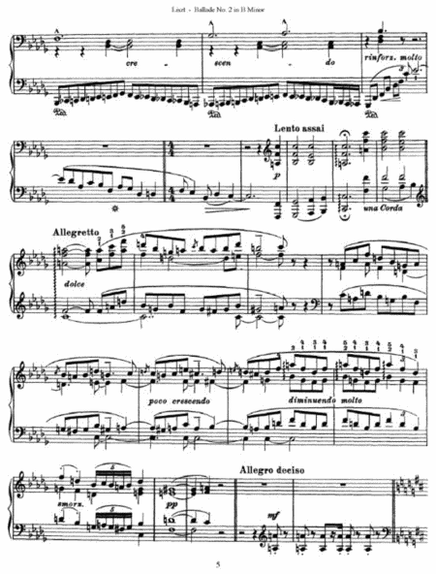 Franz Liszt - Ballade No. 2 in B Minor Whit original ending