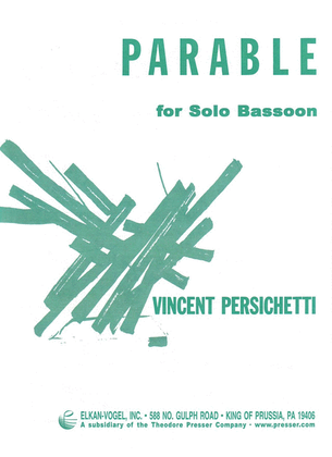 Book cover for Parable For Solo Bassoon