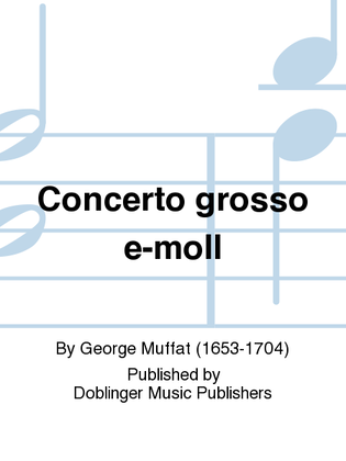 Book cover for Concerto grosso e-moll