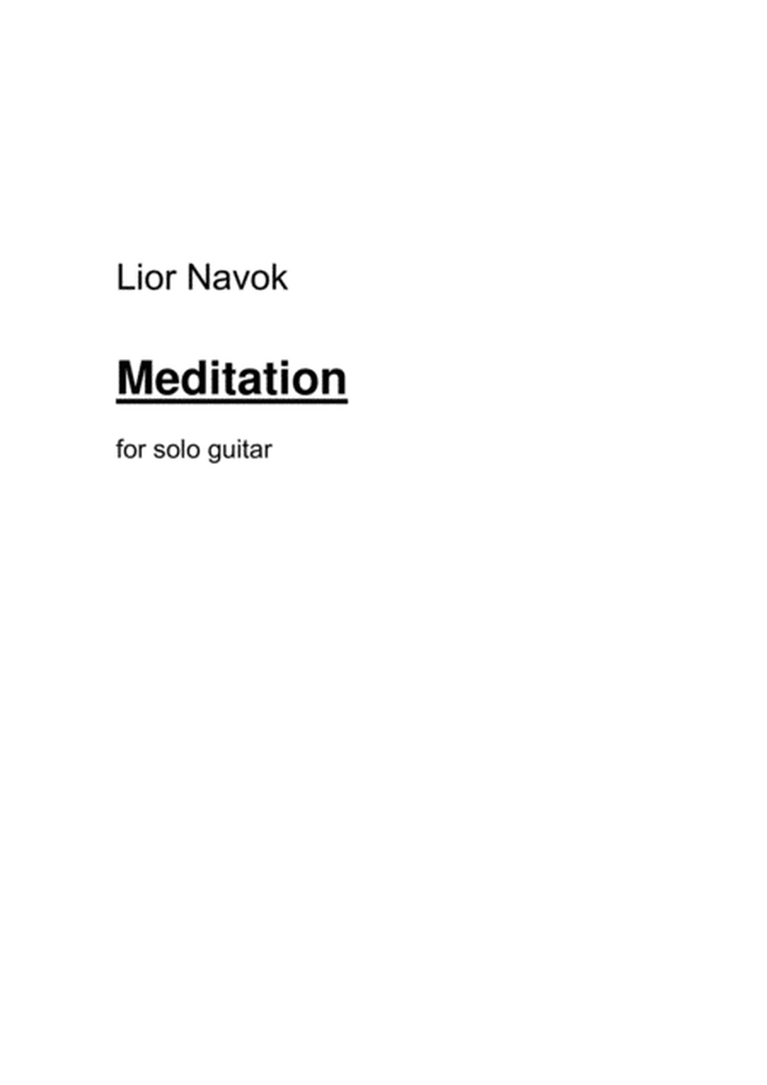 "Meditation" - For Solo Classical Guitar image number null