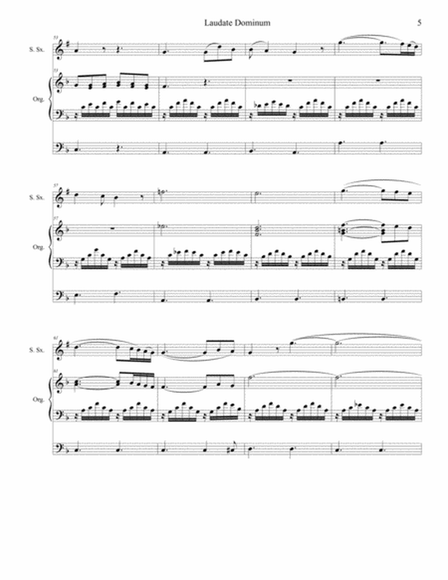 Laudate Dominum (for Soprano Saxophone - Organ Accompaniment) image number null