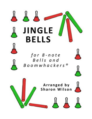 Book cover for Jingle Bells for 8-note Bells and Boomwhackers® (with Black and White Notes)