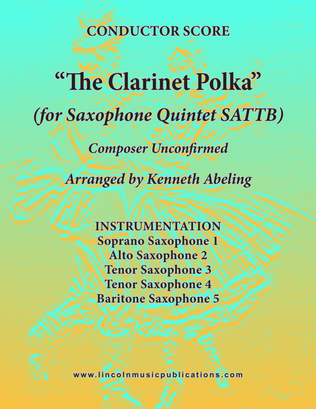 Book cover for Clarinet Polka (for Saxophone Quintet SATTB)