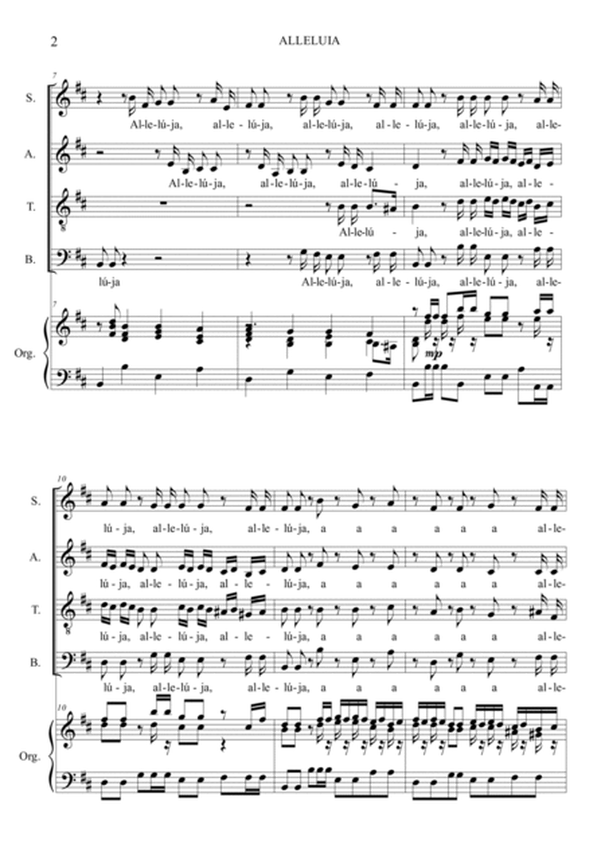 Buxtehude, ALLELUIA from Cantata "Der Herr ist mit mir" fo SATB Choir and Organ image number null