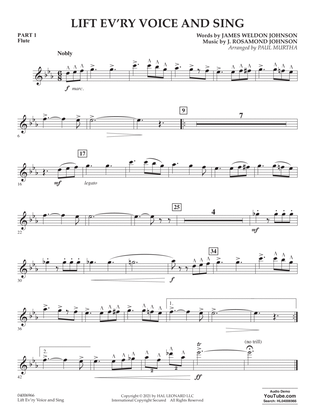 Book cover for Lift Ev'ry Voice And Sing (arr. Paul Murtha) - Pt.1 - Flute