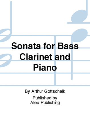 Book cover for Sonata for Bass Clarinet and Piano