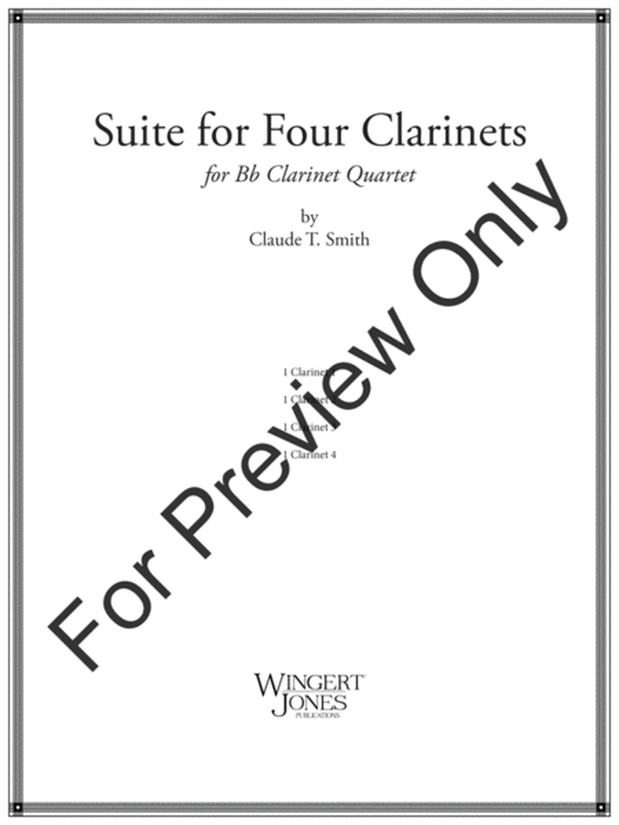 Suite For Four Clarinets