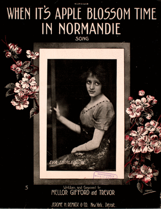 Book cover for When It's Apple Blossom Time in Normandie. Song