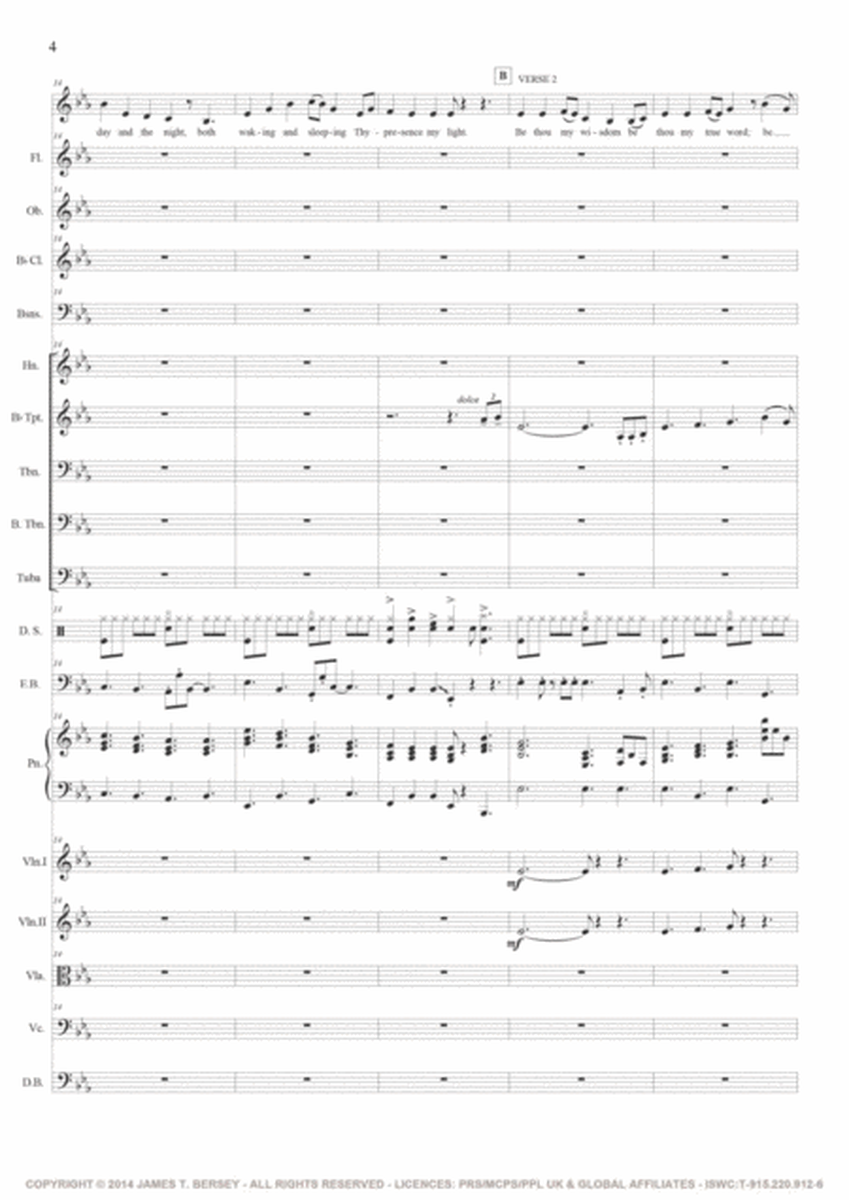 Be Thou My Vision - Conductor's score & complete set of orchestral parts image number null