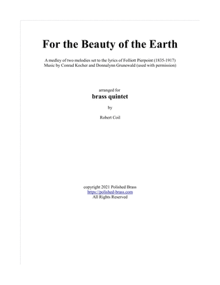 Book cover for For the Beauty of the Earth (Brass Quintet)