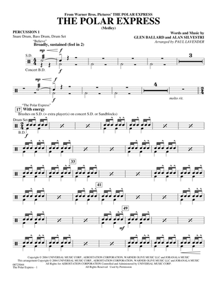 The Polar Express (Medley) (arr. Paul Lavender) - Percussion 1