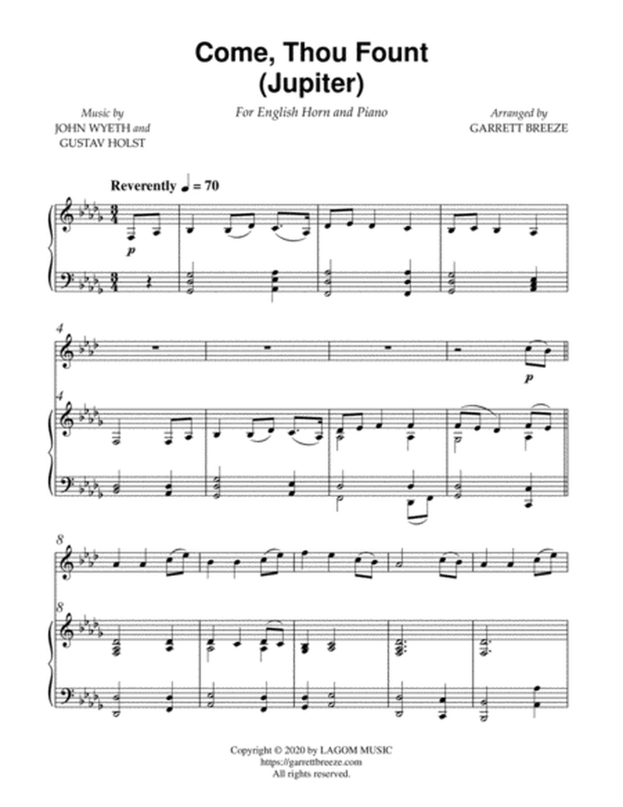 Come, Thou Fount of Every Blessing (Jupiter) - Solo English Horn & Piano image number null
