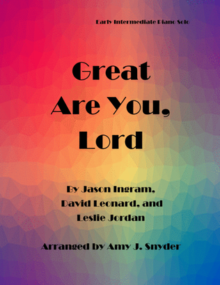 Great Are You Lord