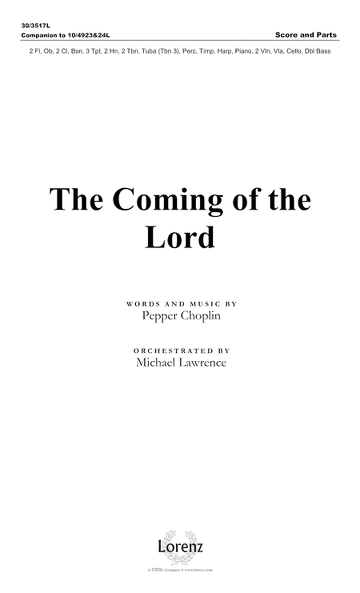 The Coming of the Lord - Orchestral Score and Parts