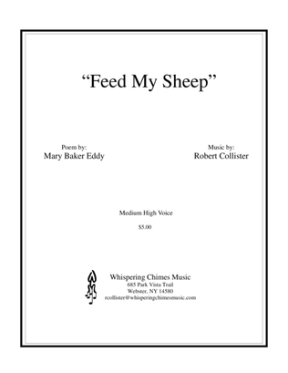 Book cover for "Feed My Sheep" medium high voice