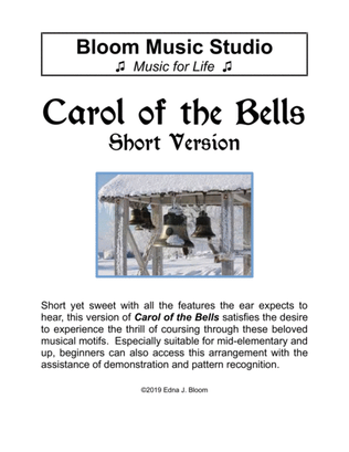 Book cover for Carol of the Bells - Short Version for Keys