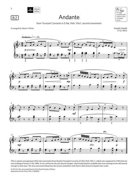 Andante (Grade 3, list B2, from the ABRSM Piano Syllabus 2021 & 2022) by  Franz Joseph Haydn - Piano Method - Digital Sheet Music | Sheet Music Plus