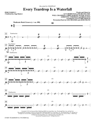 Every Teardrop Is a Waterfall (arr. Susan Brumfield) - Percussion 2