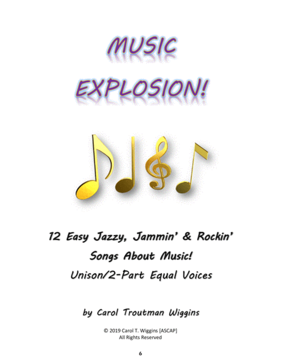 Music Explosion! Instant Concert Series (12 Easy Jazzy, Jammin’ & Rockin’ Songs About Music!) image number null