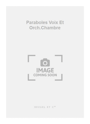 Book cover for Paraboles Voix Et Orch.Chambre