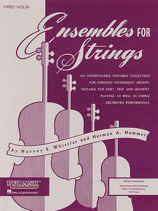 Book cover for Ensembles For Strings - Cello