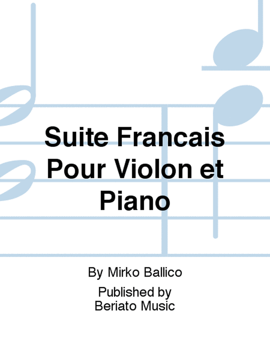 Suite Français Pour Violon et Piano