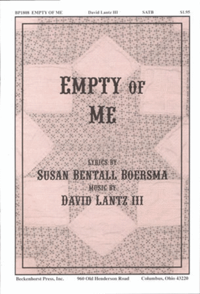 Book cover for Empty of Me