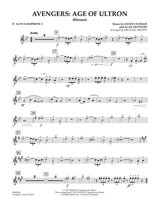 Book cover for Avengers: The Age of Ultron (Main Theme) - Eb Alto Saxophone 2