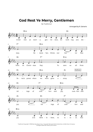 Book cover for God Rest Ye Merry, Gentlemen (Key of B-flat minor)