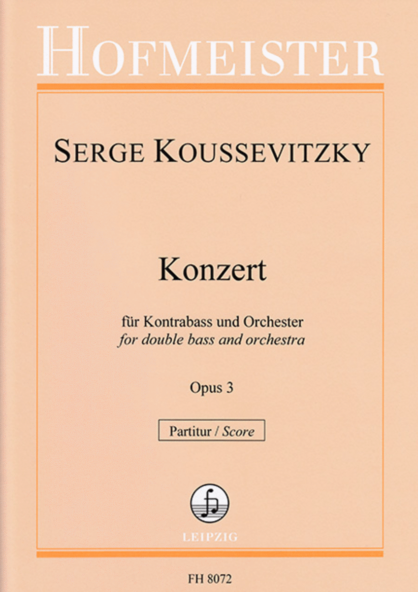 Konzert für Kontrabass und Orchester, Opus 3