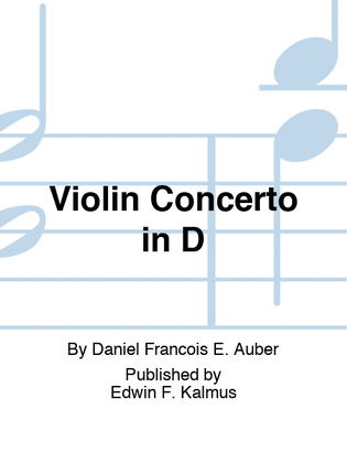 Book cover for Violin Concerto in D