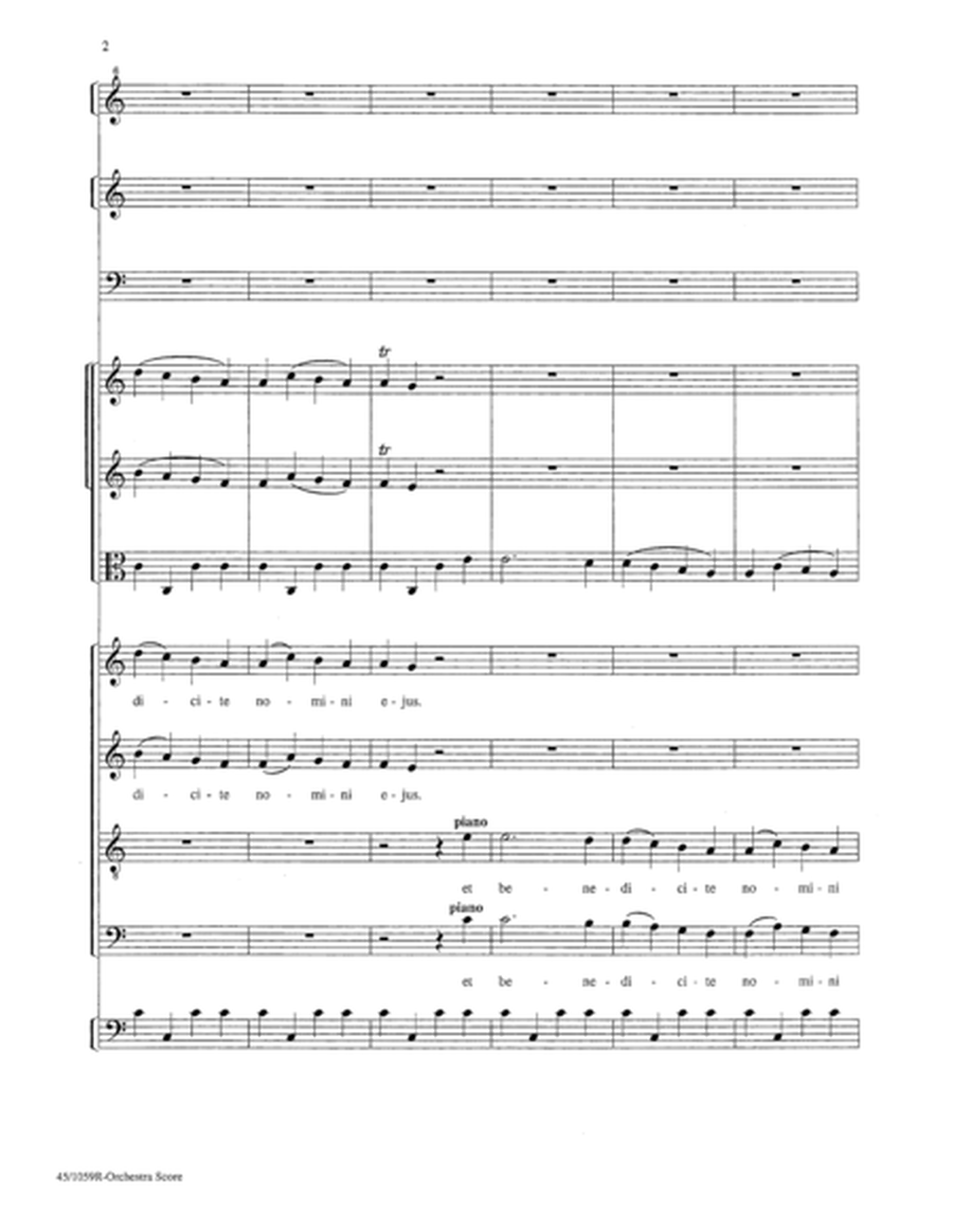 Cantate Domino - Full Score