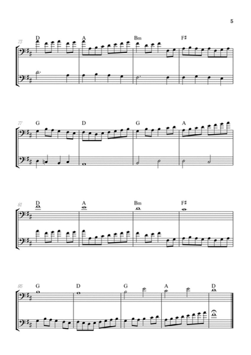 Pachelbel Canon in D • bassoon duet sheet music [chords] image number null