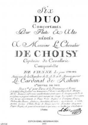 Book cover for Six duo concertants